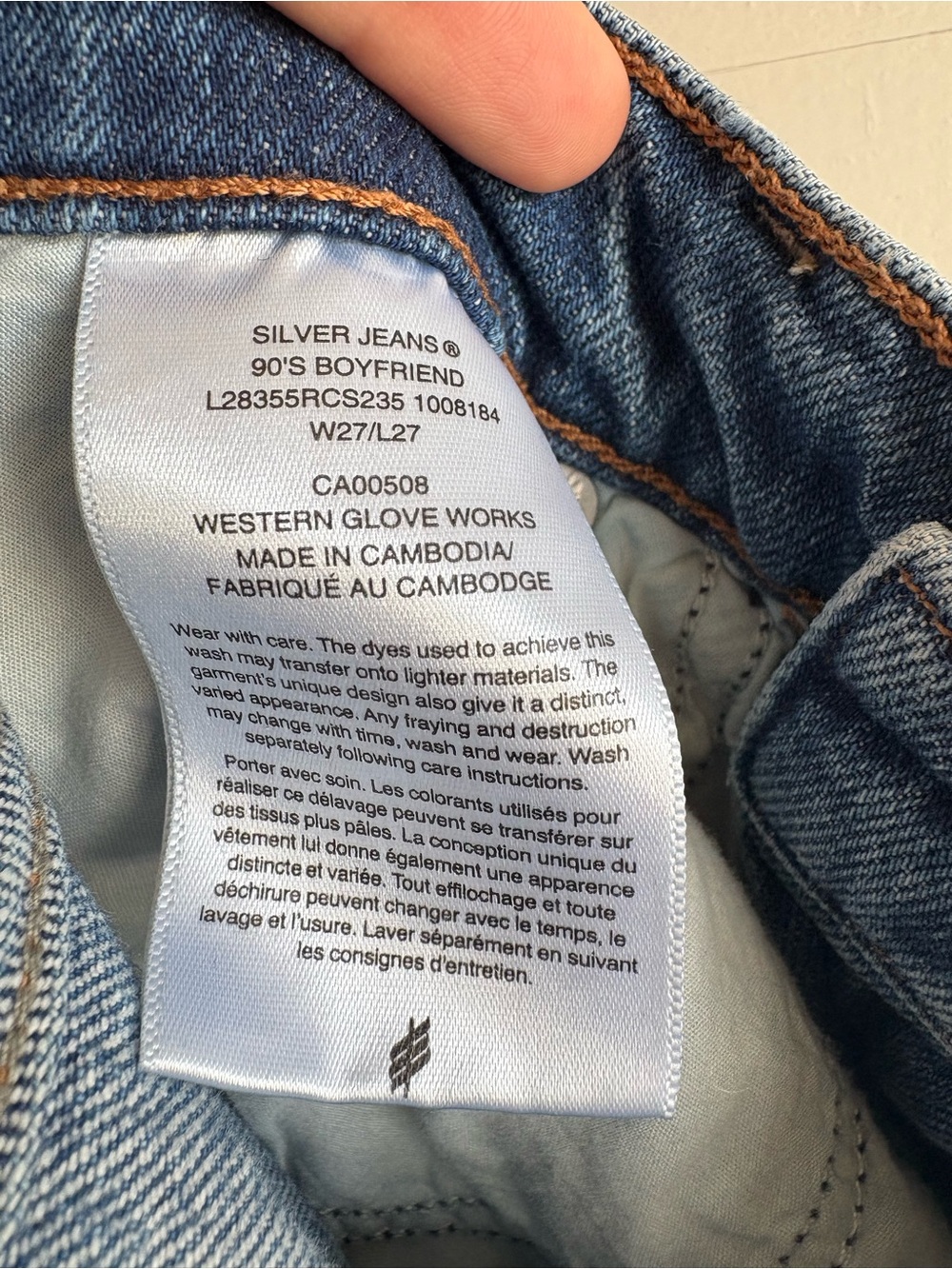 Silver Jeans Co. 90’s Boyfriend Jeans Light Wash W27 L27 - Picture 3 of 9